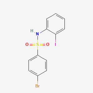 4-Bromo-N-(2-iodophenyl)benzenesulfonamide chemical structure (CAS 349404-93-9)