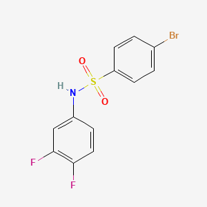 4-Bromo-N-(3,4-difluorophenyl)-benzenesulfonamide chemical structure (CAS 349405-03-4)