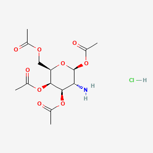 (2S,3R,4R,5R,6R)-6-(Acetoxymethyl)-3-aminotetrahydro-2H-pyran-2,4,5-triyl triacetate hydrochloride chemical structure (CAS 34948-62-4)