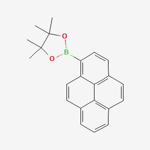 4,4,5,5-Tetramethyl-2-(pyren-1-yl)-1,3,2-dioxaborolane chemical structure (CAS 349666-24-6)