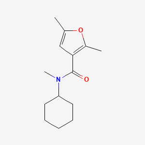 N-Cyclohexyl-N,2,5-trimethylfuran-3-carboxamide chemical structure (CAS 34967-98-1)