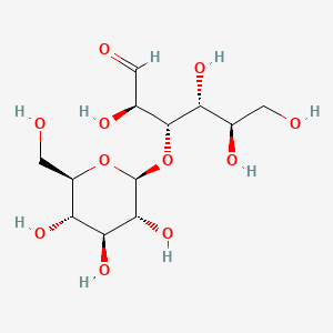 (2R,3S,4R,5R)-2,4,5,6-Tetrahydroxy-3-(((2S,3R,4S,5S,6R)-3,4,5-trihydroxy-6-(hydroxymethyl)tetrahydro-2H-pyran-2-yl)oxy)hexanal chemical structure (CAS 34980-39-7)