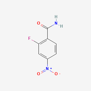 2-Fluoro-4-nitrobenzamide chemical structure (CAS 350-32-3)