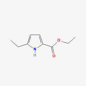 Ethyl 5-ethyl-1H-pyrrole-2-carboxylate chemical structure (CAS 35011-31-5)