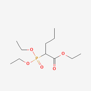 Ethyl 2-(diethoxyphosphoryl)pentanoate chemical structure (CAS 35051-49-1)