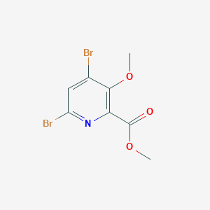 Methyl 4,6-dibromo-3-methoxypicolinate chemical structure (CAS 350602-03-8)