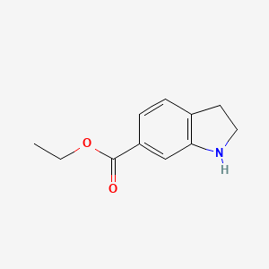 Ethyl indoline-6-carboxylate chemical structure (CAS 350683-40-8)