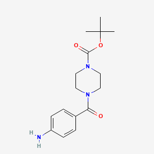 tert-Butyl 4-(4-aminobenzoyl)piperazine-1-carboxylate chemical structure (CAS 350684-49-0)
