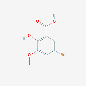 5-Bromo-2-hydroxy-3-methoxybenzoic acid chemical structure (CAS 35090-76-7)