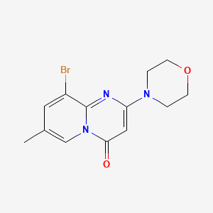 9-Bromo-7-methyl-2-morpholino-4H-pyrido[1,2-a]pyrimidin-4-one chemical structure (CAS 351002-16-9)