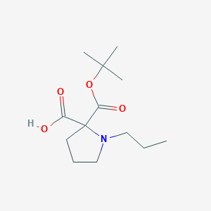 Boc-a-Propyl-DL-proline chemical structure (CAS 351002-88-5)