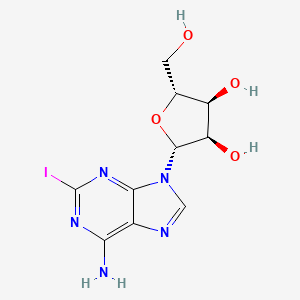 (2R,3R,4S,5R)-2-(6-Amino-2-iodo-9H-purin-9-yl)-5-(hydroxymethyl)tetrahydrofuran-3,4-diol chemical structure (CAS 35109-88-7)