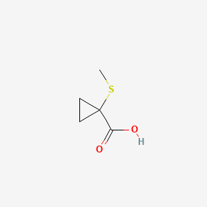 1-(Methylthio)cyclopropane-1-carboxylic acid chemical structure (CAS 35120-12-8)