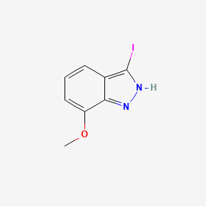 3-Iodo-7-methoxy-1H-indazole chemical structure (CAS 351210-07-6)