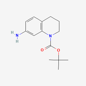 tert-Butyl 7-amino-3,4-dihydroquinoline-1(2H)-carboxylate chemical structure (CAS 351324-70-4)