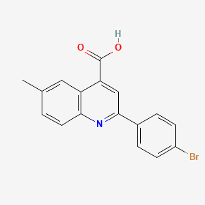 2-(4-Bromophenyl)-6-methylquinoline-4-carboxylic acid chemical structure (CAS 351332-55-3)