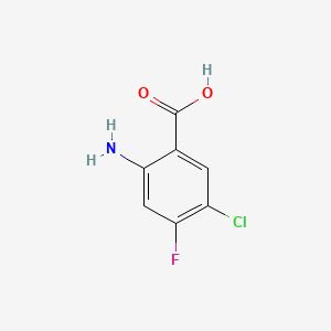2-Amino-5-chloro-4-fluorobenzoic acid chemical structure (CAS 351367-77-6)