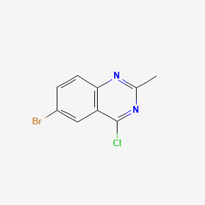 6-Bromo-4-chloro-2-methylquinazoline chemical structure (CAS 351426-04-5)