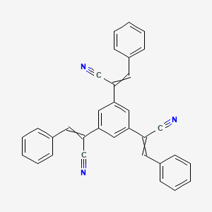 2,2',2''-(Benzene-1,3,5-triyl)tris(3-phenylacrylonitrile) chemical structure (CAS 351435-98-8)