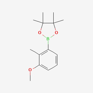 2-(3-Methoxy-2-methylphenyl)-4,4,5,5-tetramethyl-1,3,2-dioxaborolane chemical structure (CAS 351456-69-4)