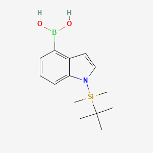 (1-(tert-Butyldimethylsilyl)-1H-indol-4-yl)boronic acid chemical structure (CAS 351457-64-2)