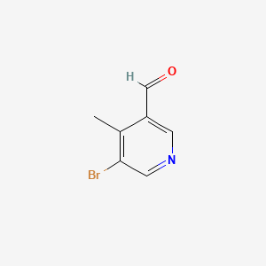 5-Bromo-4-methylnicotinaldehyde chemical structure (CAS 351457-86-8)