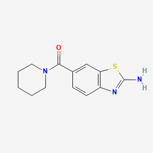 (2-Aminobenzo[d]thiazol-6-yl)(piperidin-1-yl)methanone chemical structure (CAS 351518-88-2)
