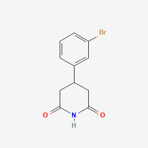 4-(3-Bromophenyl)piperidine-2,6-dione chemical structure (CAS 351534-35-5)