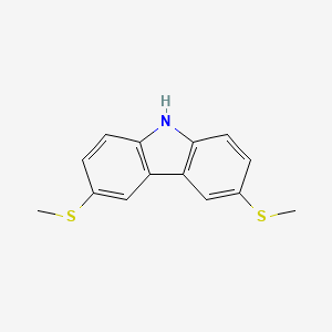 3,6-Bis(methylthio)-9H-carbazole chemical structure (CAS 35173-37-6)