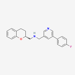 (R)-1-(Chroman-2-yl)-N-((5-(4-fluorophenyl)pyridin-3-yl)methyl)methanamine chemical structure (CAS 351862-32-3)