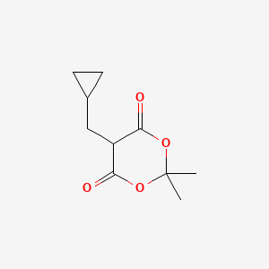 5-(Cyclopropylmethyl)-2,2-dimethyl-1,3-dioxane-4,6-dione chemical structure (CAS 351866-06-3)