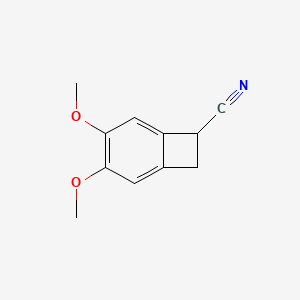 4,5-Dimethoxy-1-cyanobenzocyclobutane chemical structure (CAS 35202-54-1)