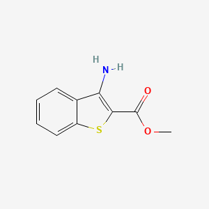 Methyl 3-aminobenzo[b]thiophene-2-carboxylate chemical structure (CAS 35212-85-2)