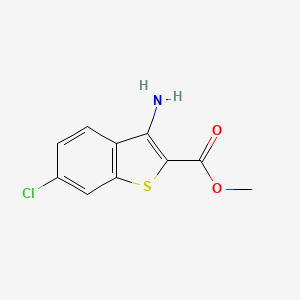 Methyl 3-amino-6-chlorobenzo[b]thiophene-2-carboxylate chemical structure (CAS 35212-87-4)