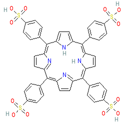 4,4′,4″,4″′-(Porphine-5,10,15,20-tetrayl)tetrakis(benzenesulfonic acid) chemical structure (CAS 35218-75-8)