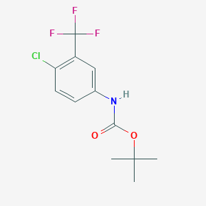 tert-Butyl (4-chloro-3-(trifluoromethyl)phenyl)carbamate chemical structure (CAS 352277-93-1)