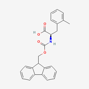 (R)-2-((((9H-Fluoren-9-yl)methoxy)carbonyl)amino)-3-(o-tolyl)propanoic acid chemical structure (CAS 352351-63-4)