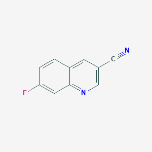 7-Fluoroquinoline-3-carbonitrile chemical structure (CAS 352521-51-8)