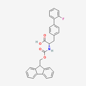 (S)-2-((((9H-Fluoren-9-yl)methoxy)carbonyl)amino)-3-(2'-fluoro-[1,1'-biphenyl]-4-yl)propanoic acid chemical structure (CAS 352525-27-0)