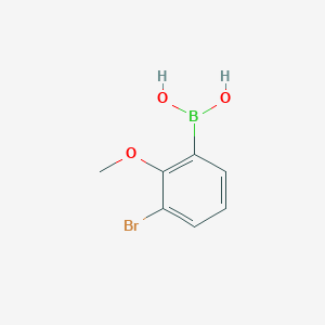 (3-Bromo-2-methoxyphenyl)boronic acid chemical structure (CAS 352525-80-5)