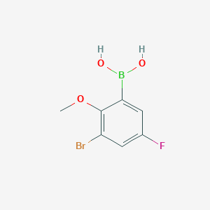(3-Bromo-5-fluoro-2-methoxyphenyl)boronic acid chemical structure (CAS 352525-85-0)