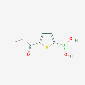 (5-Propionylthiophen-2-yl)boronic acid chemical structure (CAS 352525-99-6)