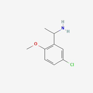 1-(5-Chloro-2-methoxyphenyl)ethanamine chemical structure (CAS 35253-21-5)