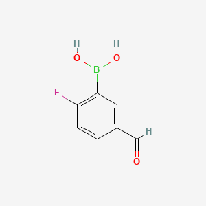 2-Fluoro-5-formylphenylboronic acid chemical structure (CAS 352534-79-3)