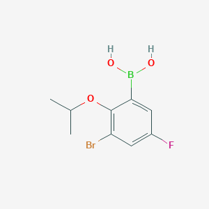 (3-Bromo-5-fluoro-2-isopropoxyphenyl)boronic acid chemical structure (CAS 352534-84-0)