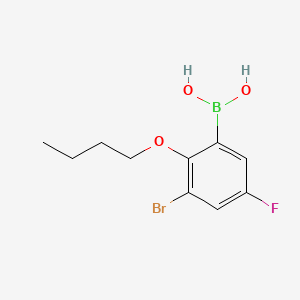(3-Bromo-2-butoxy-5-fluorophenyl)boronic acid chemical structure (CAS 352534-85-1)