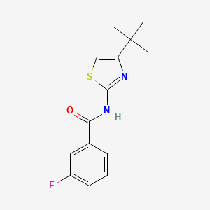 N-(4-(tert-Butyl)thiazol-2-yl)-3-fluorobenzamide chemical structure (CAS 352560-76-0)