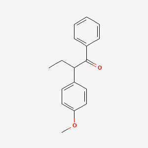 2-(4-Methoxyphenyl)-1-phenylbutan-1-one chemical structure (CAS 35258-39-0)