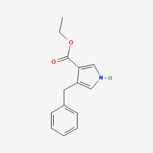 Ethyl 4-benzyl-1H-pyrrole-3-carboxylate chemical structure (CAS 352616-19-4)