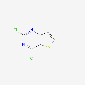 2,4-Dichloro-6-methylthieno[3,2-d]pyrimidine chemical structure (CAS 35265-82-8)